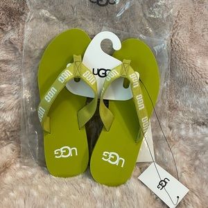 Ugg Graphic Flip Flop - Women Size 6 - Color Green - NEW